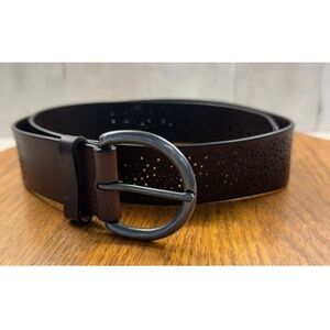 American Eagle Outfitters Brown Leather Belt Steel Buckle EUC 41" NEW Mint